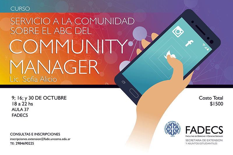 CURSO DE SERVICIO A LA COMUNIDAD SOBRE EL ABC DEL COMMUNITY MANAGER